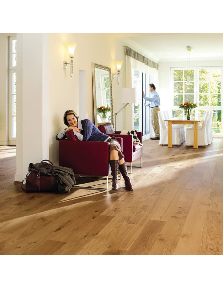 Suelo de Madera Haro 4000 Roble Markant Cepillado 2V 1 lama Permadur (Lote de 28,54 m2)