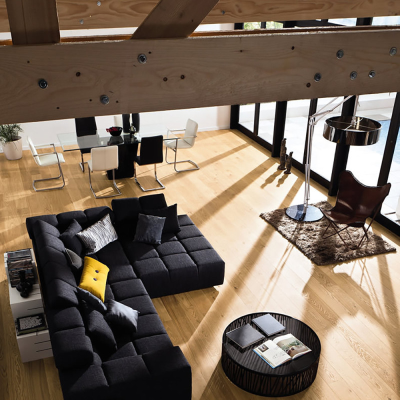 Suelo de Madera Haro 4000 Roble Markant Cepillado 2V 1 lama Permadur (Lote de 28,54 m2)