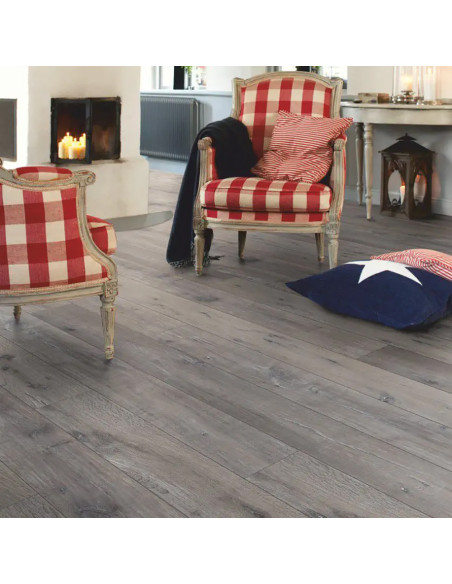 Suelo Laminado Pergo Living Expressión Long Plank 4 Biseles Roble Gris Recuperado CLIC (LOTE DE 25,20 M2)