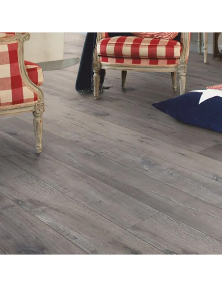 Suelo Laminado Pergo Living Expressión Long Plank 4 Biseles Roble Gris Recuperado CLIC (LOTE DE 25,20 M2)