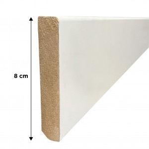 Rodapie Laminado Blanco Recto altura de 8 cm (Tira de...