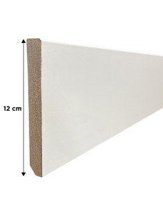 Rodapié Laminado Blanco Recto 12 cm | Elegancia y Protección