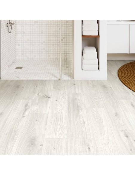 Suelo Laminado Loc Floor Plus Roble Pantin Blanco 357 AC5 4V Aqua Protect (Lote de 2,18 m2)
