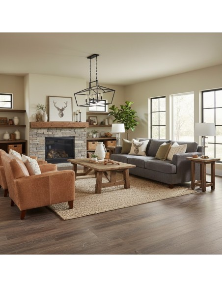 Suelo Laminado Loc Floor Plus Roble Titanio 348 AC5 4V Aqua Protect (Lote de 2,18 m2)